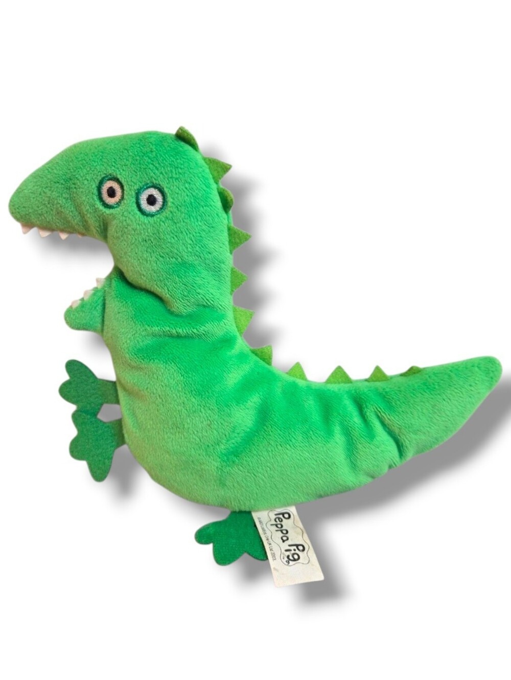 Peppa Pig 8” Jazwears Plush George’s Mr Dinosaur Toy Flat Stuffed Animal Peppa’s